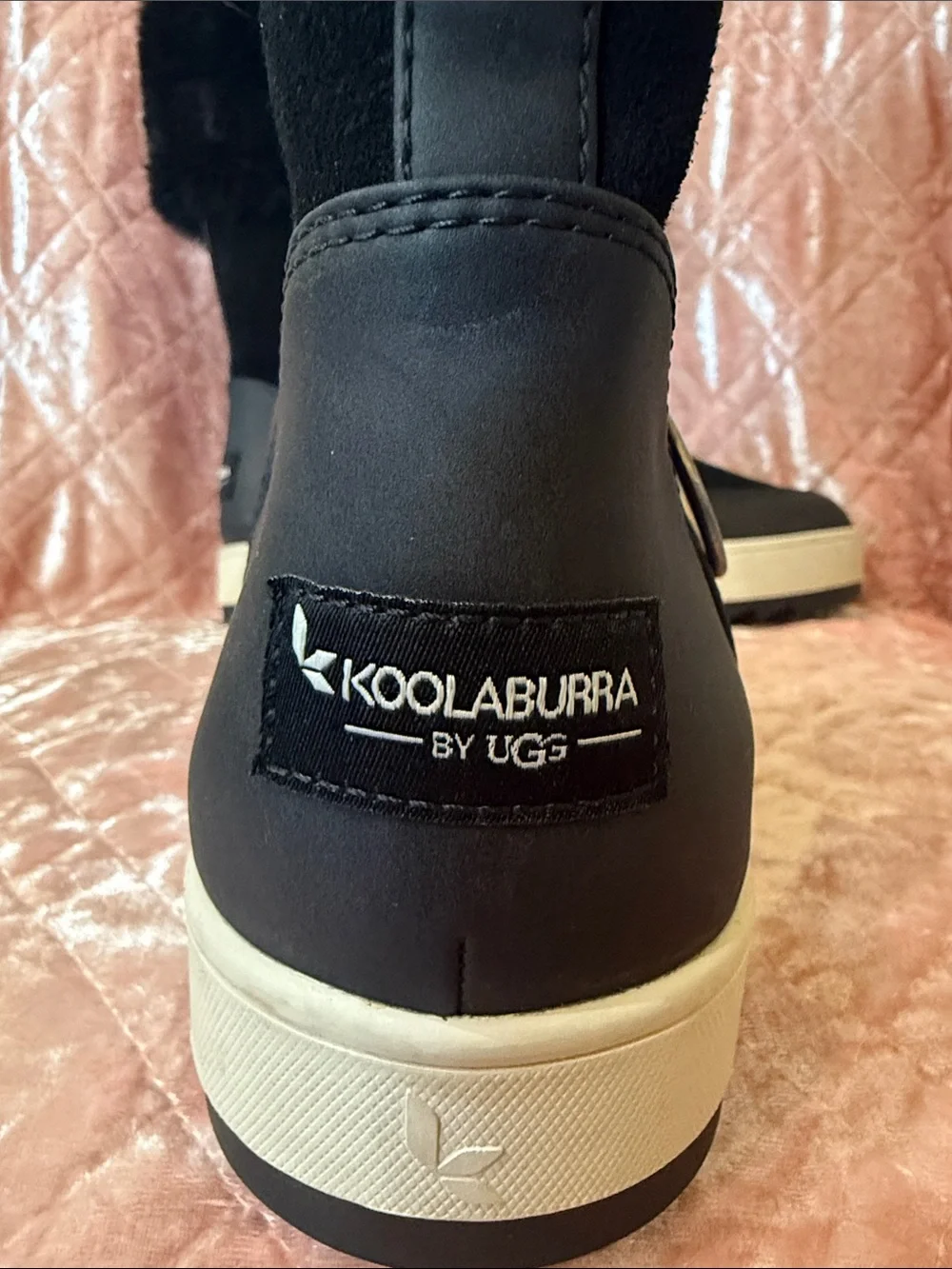 Koolaburra Black Fur-Trim Platform Winter Boots